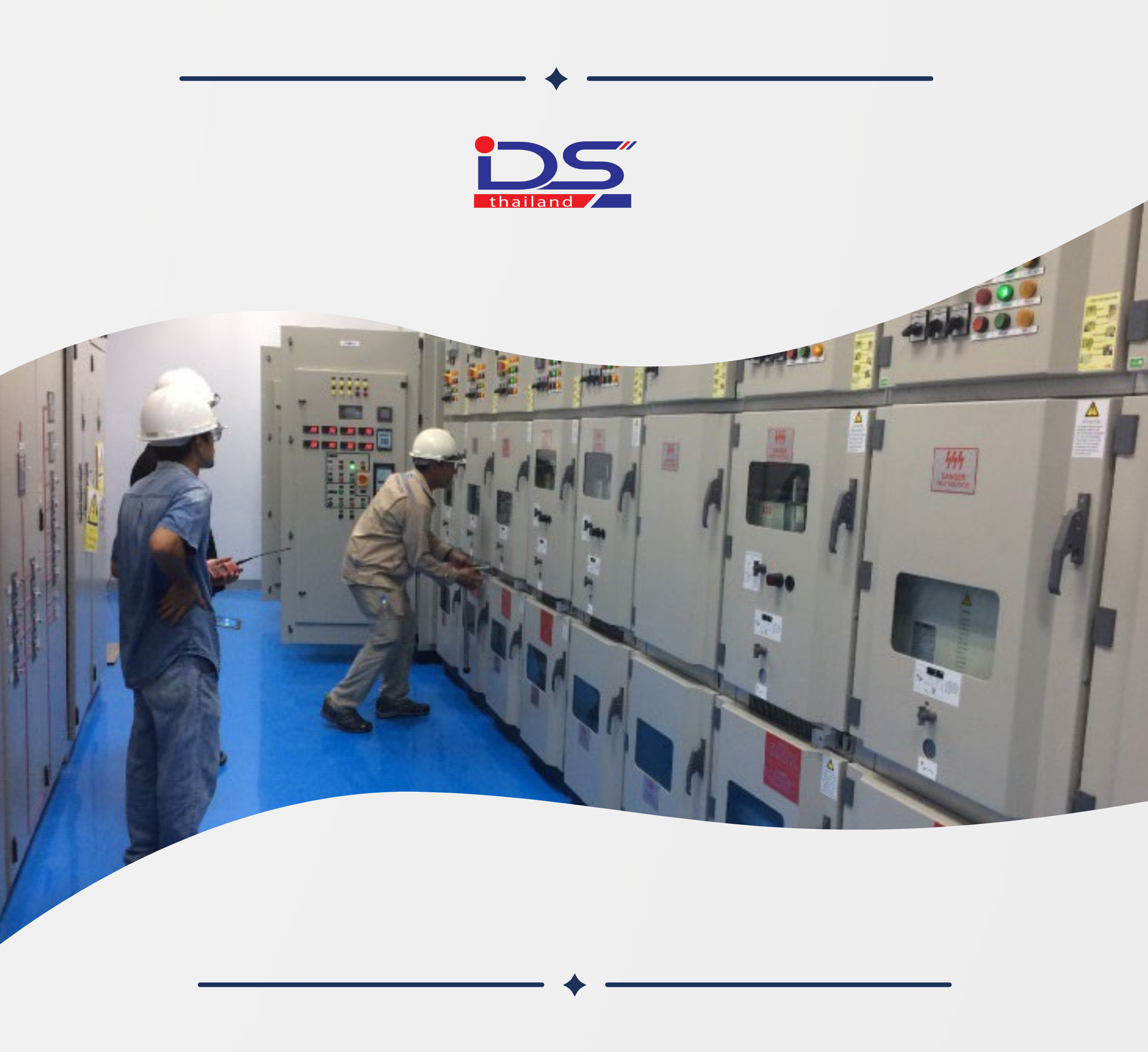 ภาพผลงานการติดตั้งตู้คอนโทรลและมอเตอร์ ABB หน้างานจริงโดยวิศวกร IDS Thailand